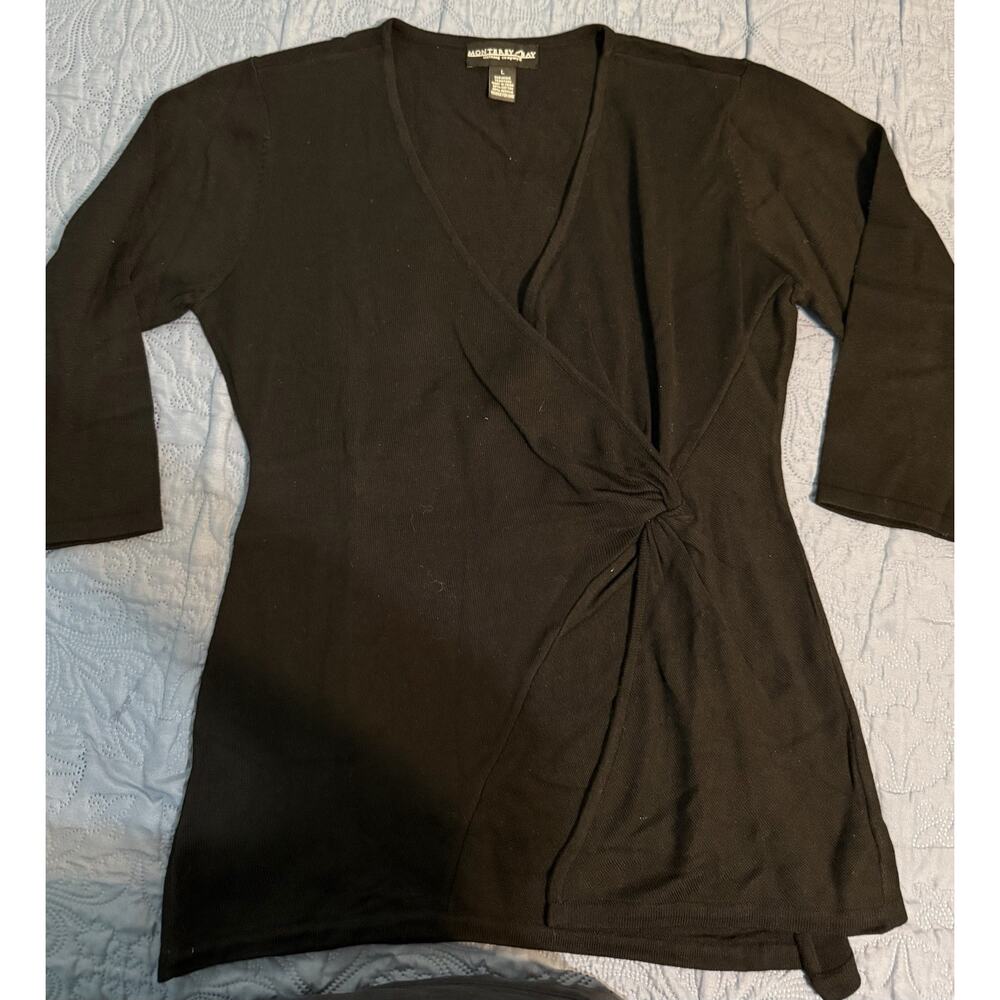 Monterey Bay Clothing Company Size L Women’s Tops Black, Brown, Orange 4 LOT